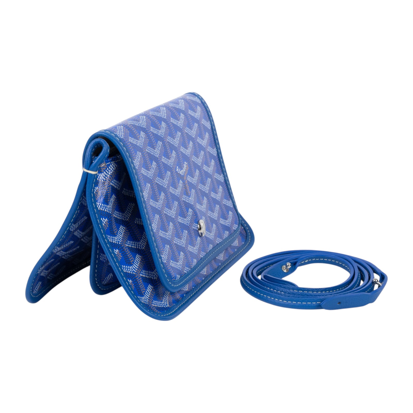 高雅德 GOYARD Plumet Pocket Wallet 肩背 隨身錢包 PLUMETPMLTY 藍PLUMET 防塵袋