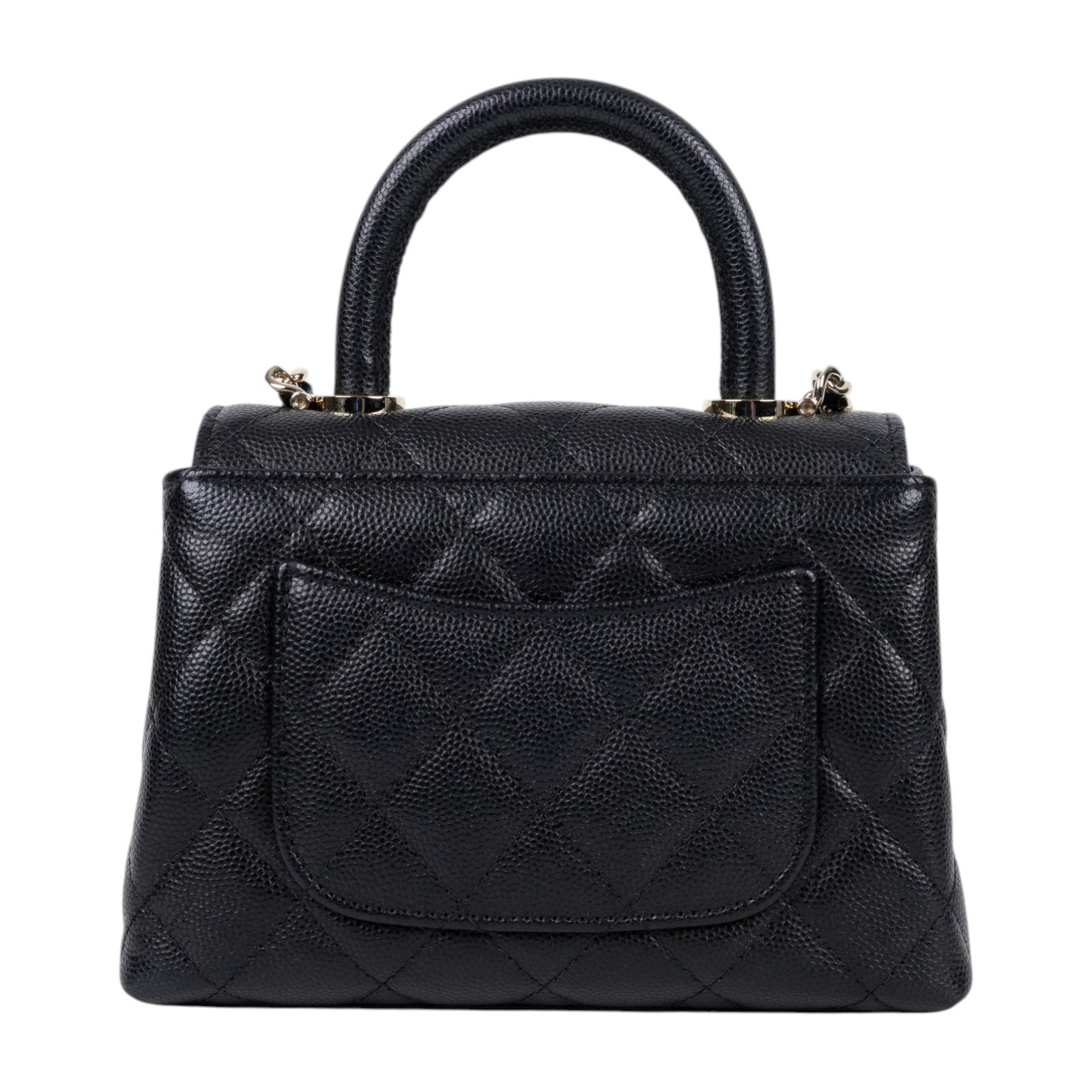 香奈兒 CHANEL COCO Handle 手提包 斜背包 口蓋包 AP4244 晶片款 黑金荔枝COCO HANDLE MICRO 防塵袋