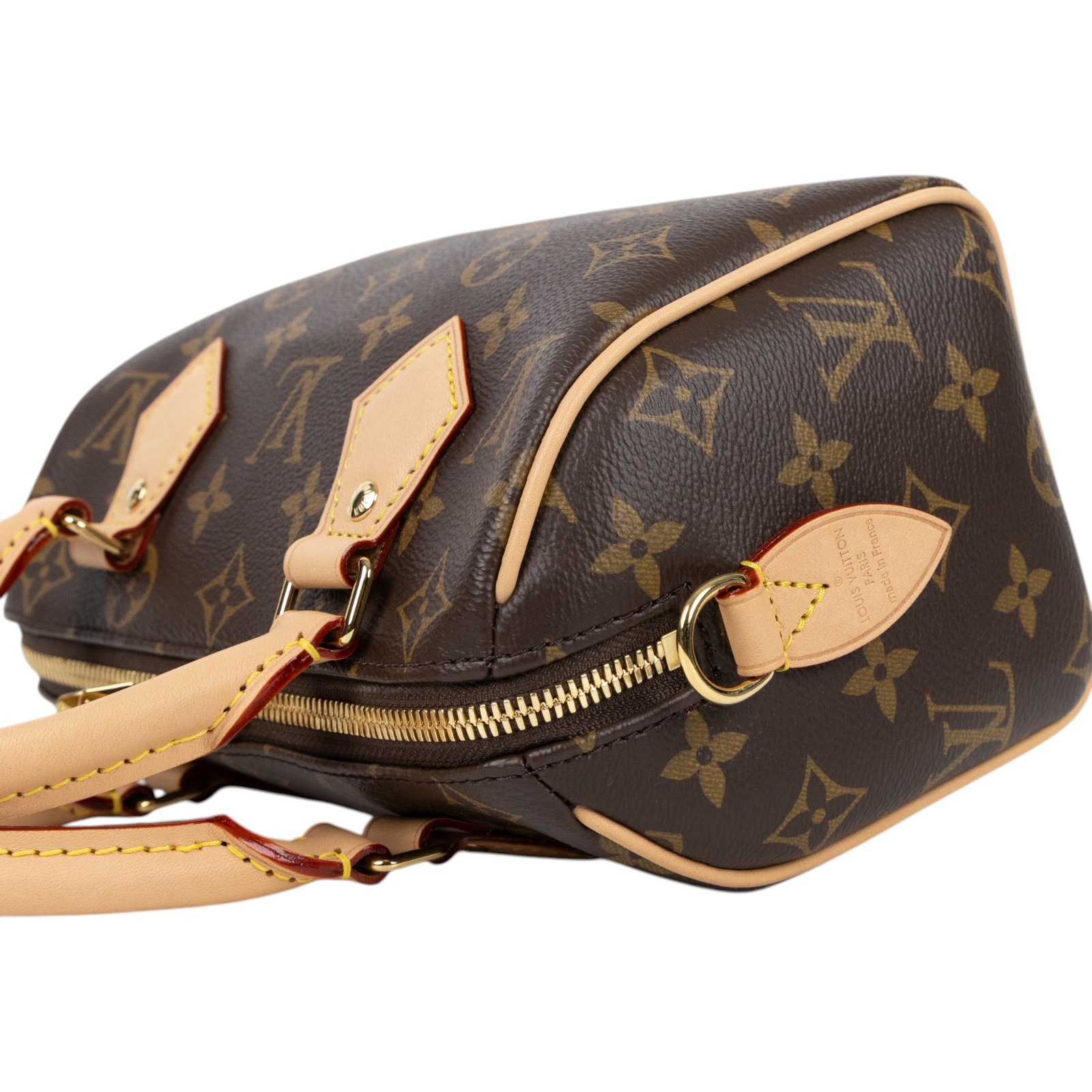 路易威登 LOUIS VUITTON Speedy Bandoulière 20 米色 帆布 手提 斜背 波士頓包 M46222 晶片款  防塵袋/鎖組/背帶
