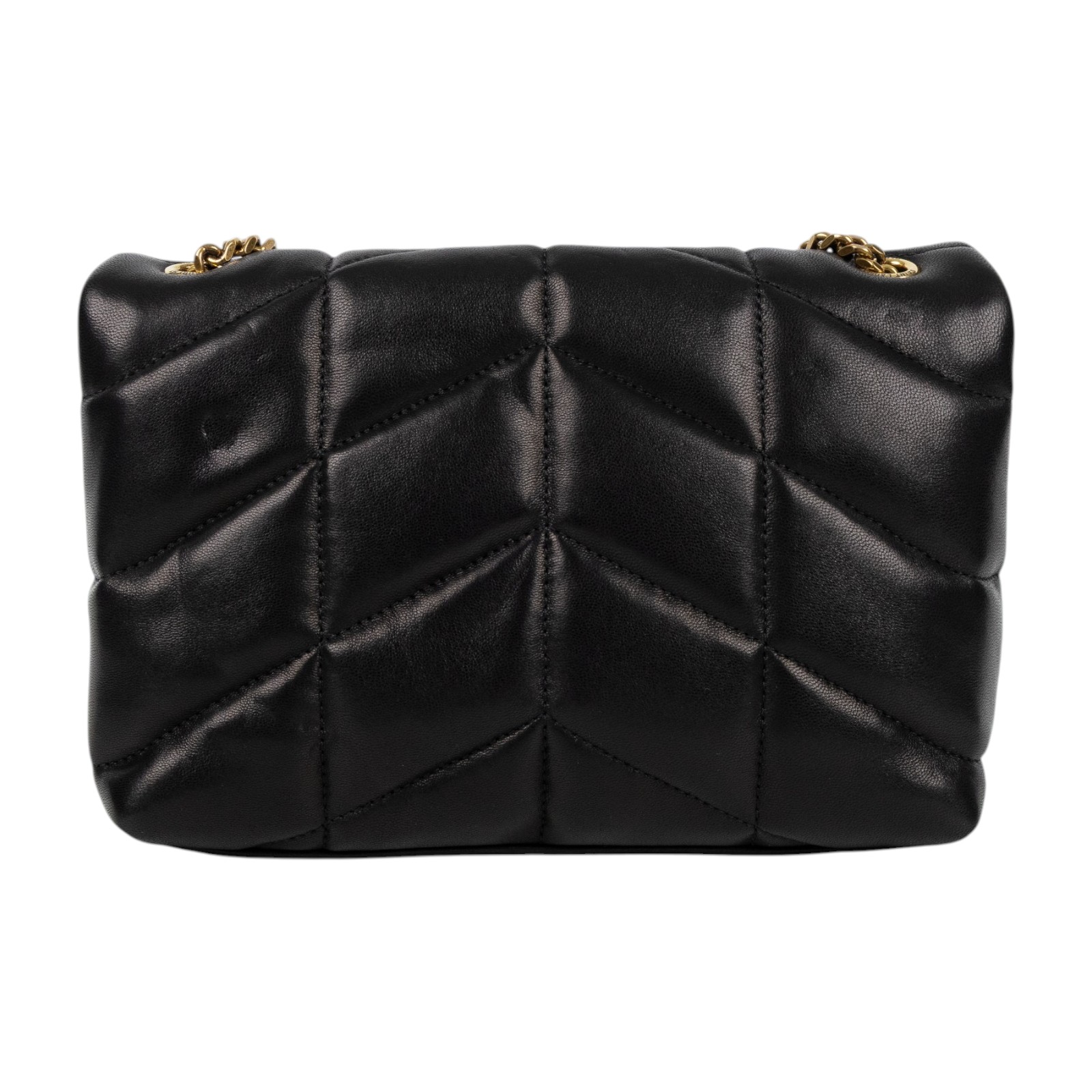 聖羅蘭 YSL SAINT LAURENT Loulou Puffer Mini 迷你 絎縫 斜背包 金色五金 6203331EL07  原廠盒子/防塵袋