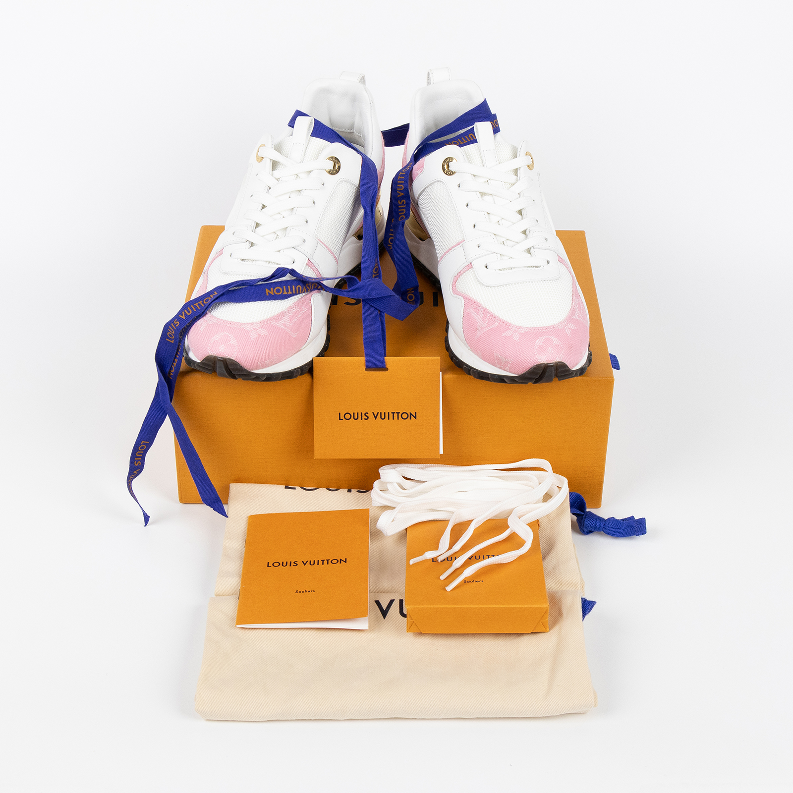 路易威登 LOUIS VUITTON Run Away 運動鞋 女鞋  白拼粉RUN AWAY運動鞋#36.5 原廠盒子/防塵袋/鞋帶