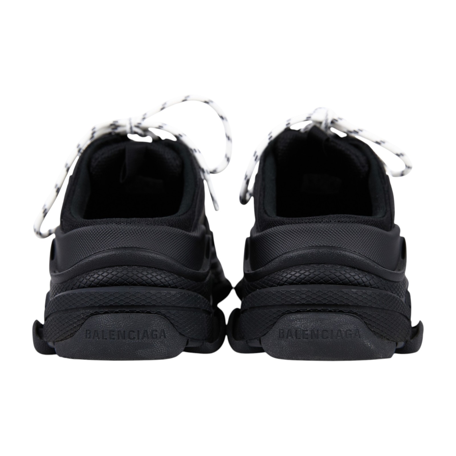巴黎世家 BALENCIAGA Triple S Mule 穆勒鞋 拖鞋 老爹鞋 755686W3SM2_36 黑運動拖鞋 原廠盒子/防塵袋