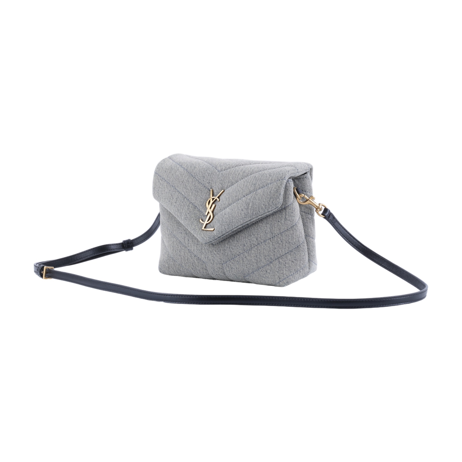 聖羅蘭 YSL SAINT LAURENT Loulou 絎縫 TOY 迷你 手袋  肩背 斜背包 金色五金 678401FAADY  原廠盒子/防塵袋/背帶