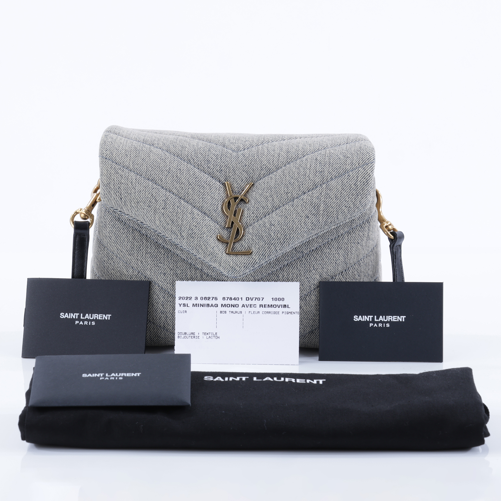 聖羅蘭 YSL SAINT LAURENT Loulou 絎縫 TOY 迷你 手袋  肩背 斜背包 金色五金 678401FAADY  原廠盒子/防塵袋/背帶
