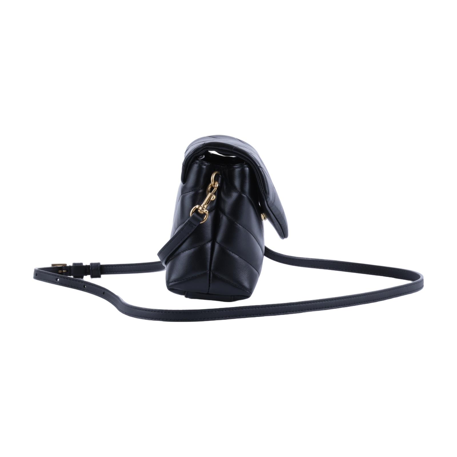 聖羅蘭 YSL SAINT LAURENT Loulou 絎縫 小牛皮 TOY 迷你 手袋  肩背 斜背包 金色五金 678401DV707  原廠盒子/防塵袋/背帶