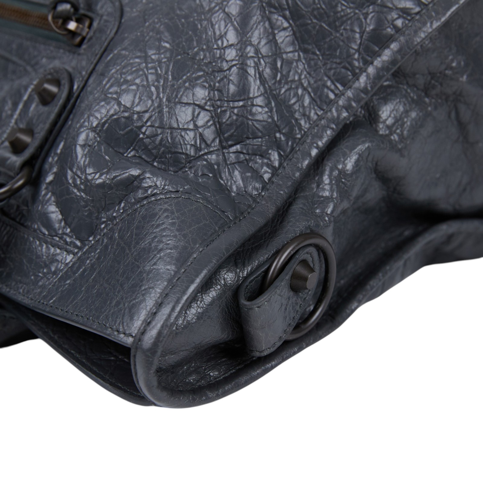 巴黎世家 BALENCIAGA Le City 機車包 中型 手提包 肩背包 8230582ABEK 灰LE CITY 中號 防塵袋/購買證明/背帶