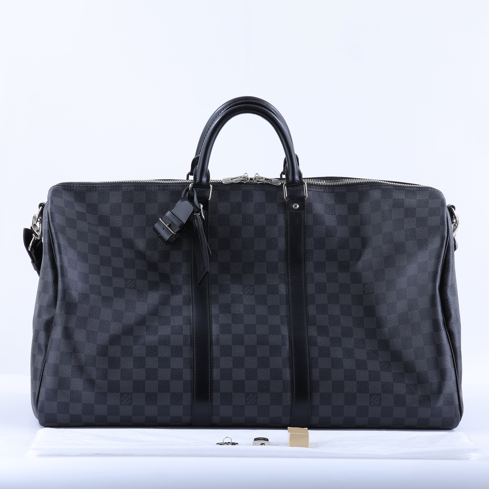 路易威登 LOUIS VUITTON Keepall Bandoulière 55 波士頓包 旅行袋 N41413  背帶/吊牌/鎖組