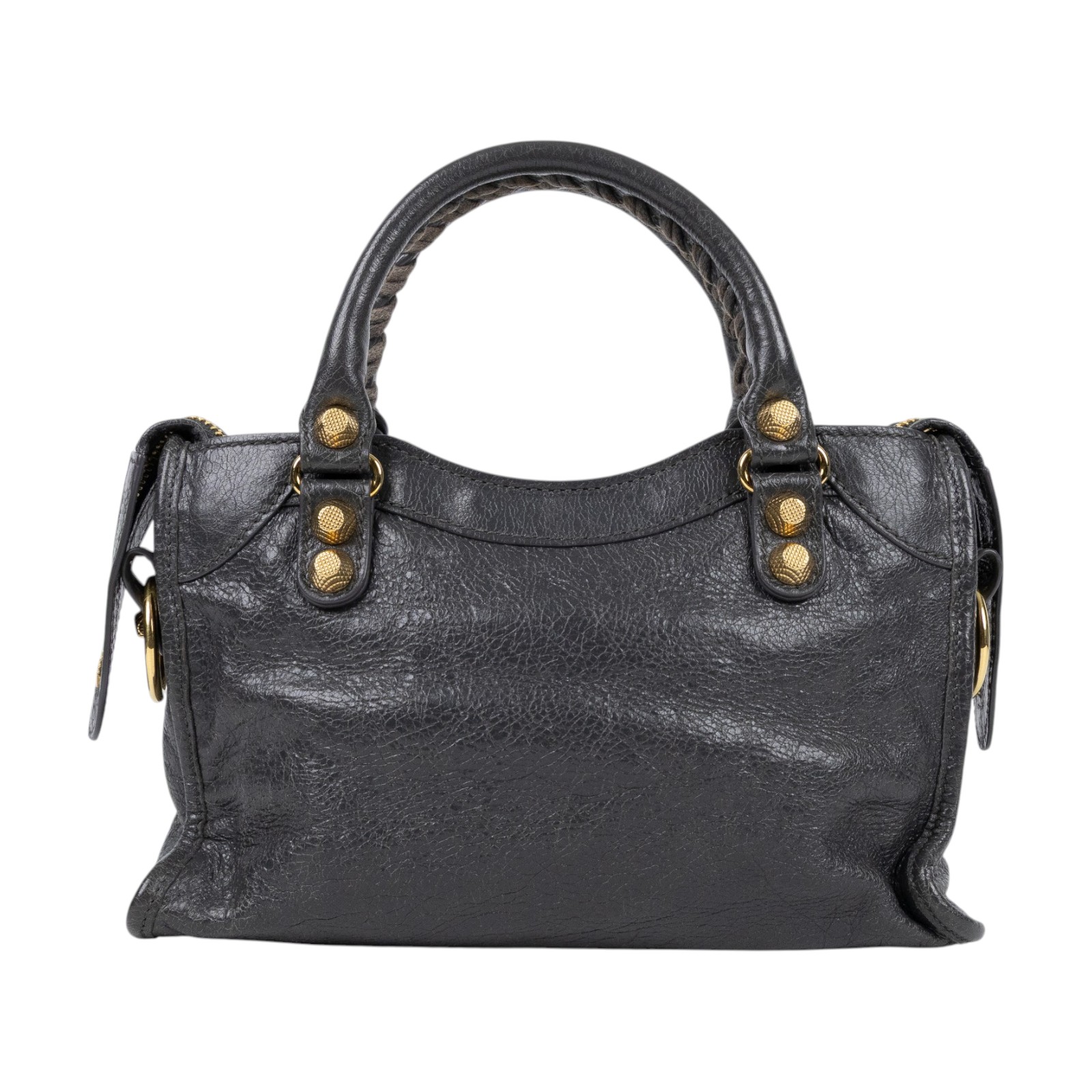 巴黎世家 BALENCIAGA Giant Mini City 手提 機車包 309544D94JG 灰金MINI CITY 防塵袋/鏡子/背帶