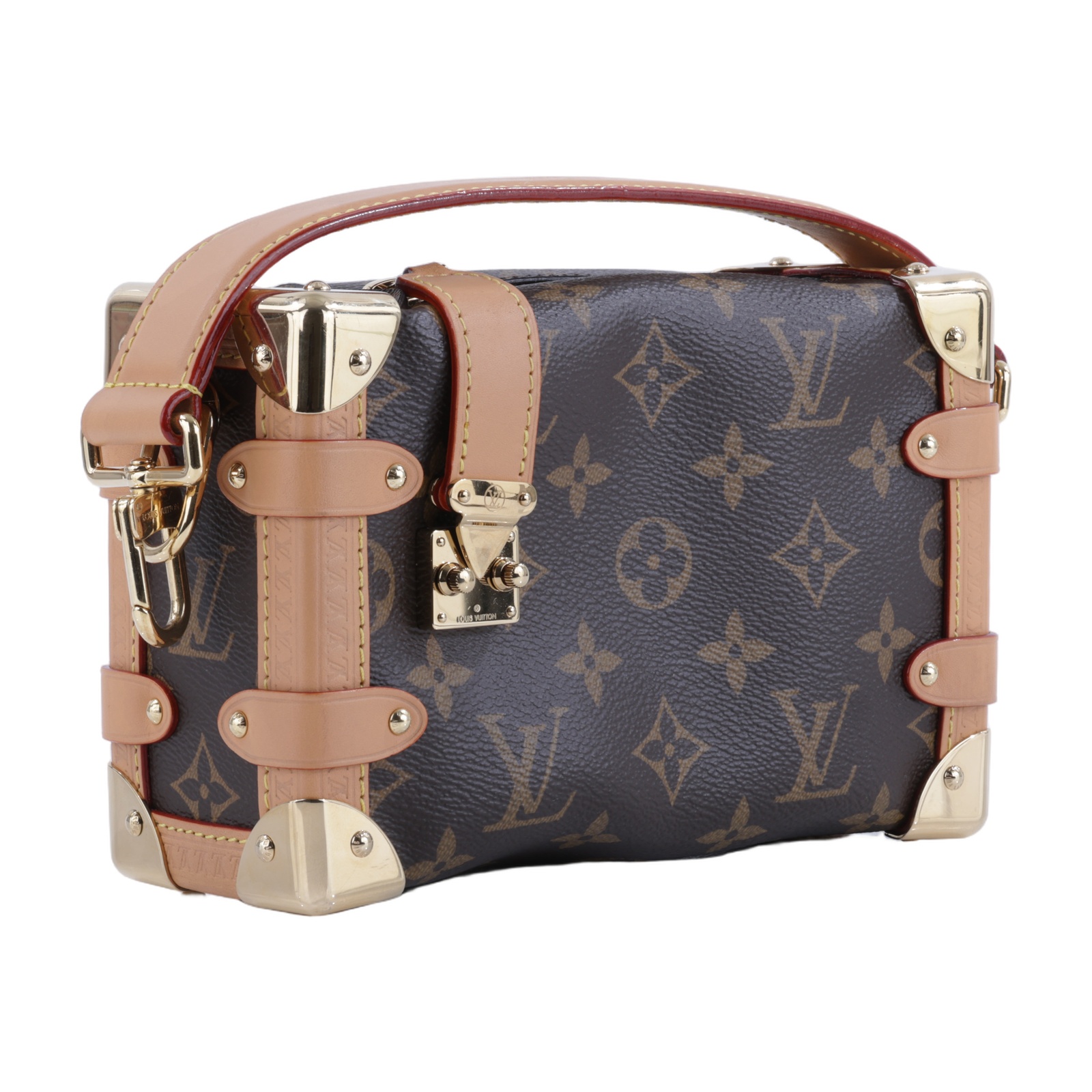 路易威登 LOUIS VUITTON Side Trunk PM 手提包 肩背包 斜背包 M46815 晶片款  原廠盒子/防塵袋/背帶