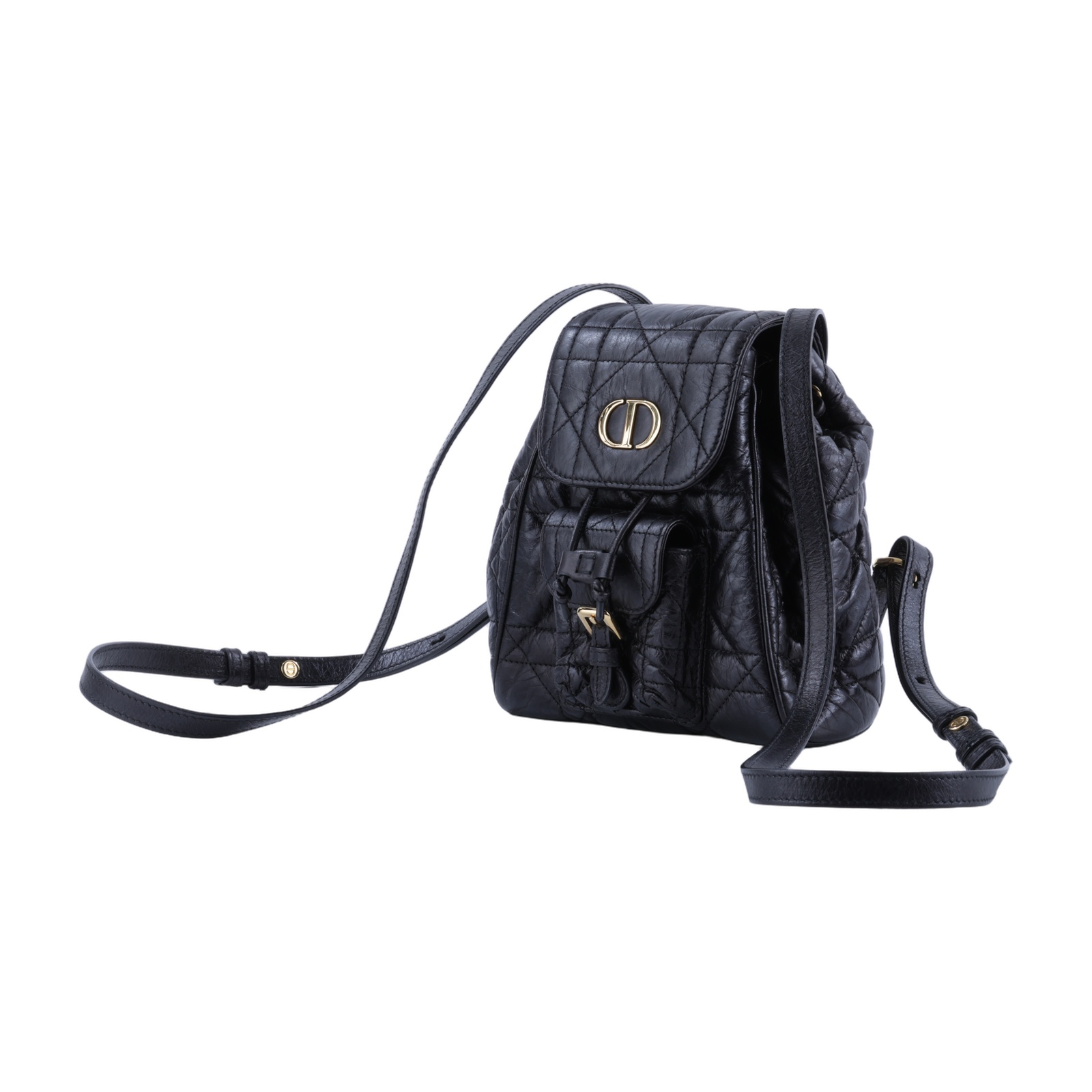 迪奧 CHRISTIAN DIOR Caro 小型 後背包 M6302UNOZ 黑CARO後背包小型 防塵袋