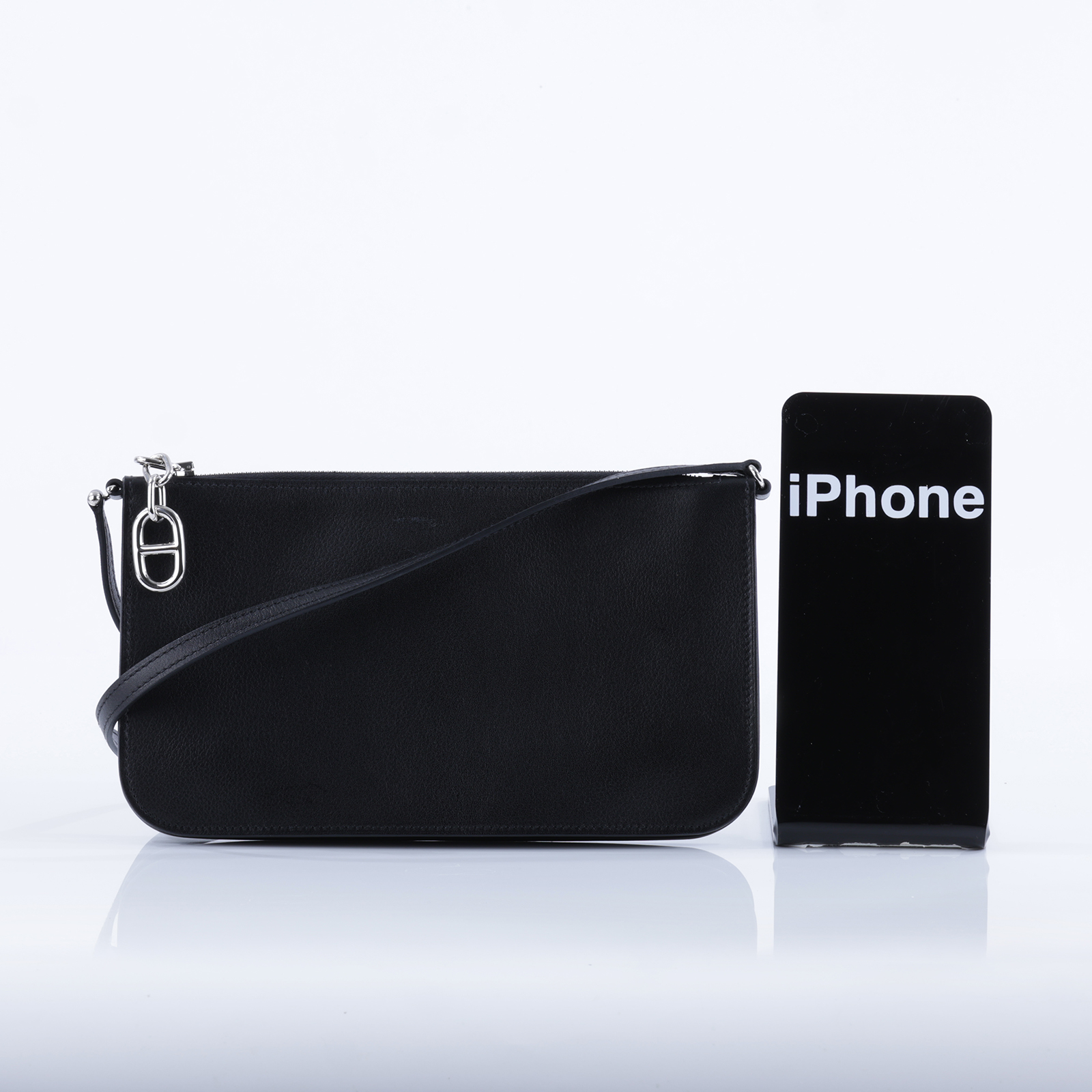 愛馬仕 Hermes Zipengo Chaine d'Ancre To Go pouch 手提包 銀色五金 黑色 H087285CK89 /GAA002ZA  原廠盒子/防塵袋