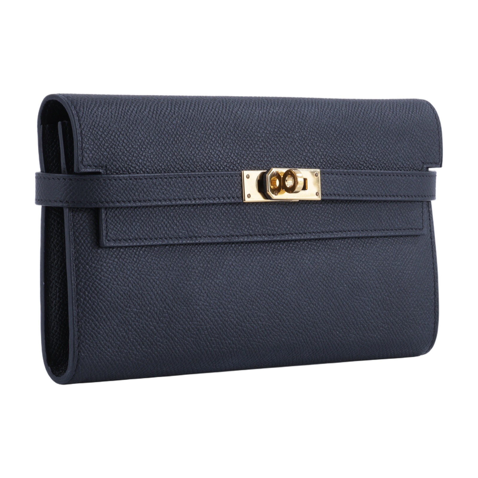 愛馬仕 Hermes Kelly 長夾 錢包 KLLONG D刻 D刻 黑金KELLY長夾 原廠盒子
