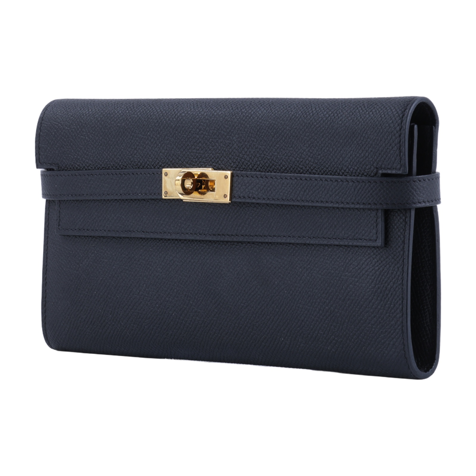 愛馬仕 Hermes Kelly 長夾 錢包 KLLONG D刻 D刻 黑金KELLY長夾 原廠盒子