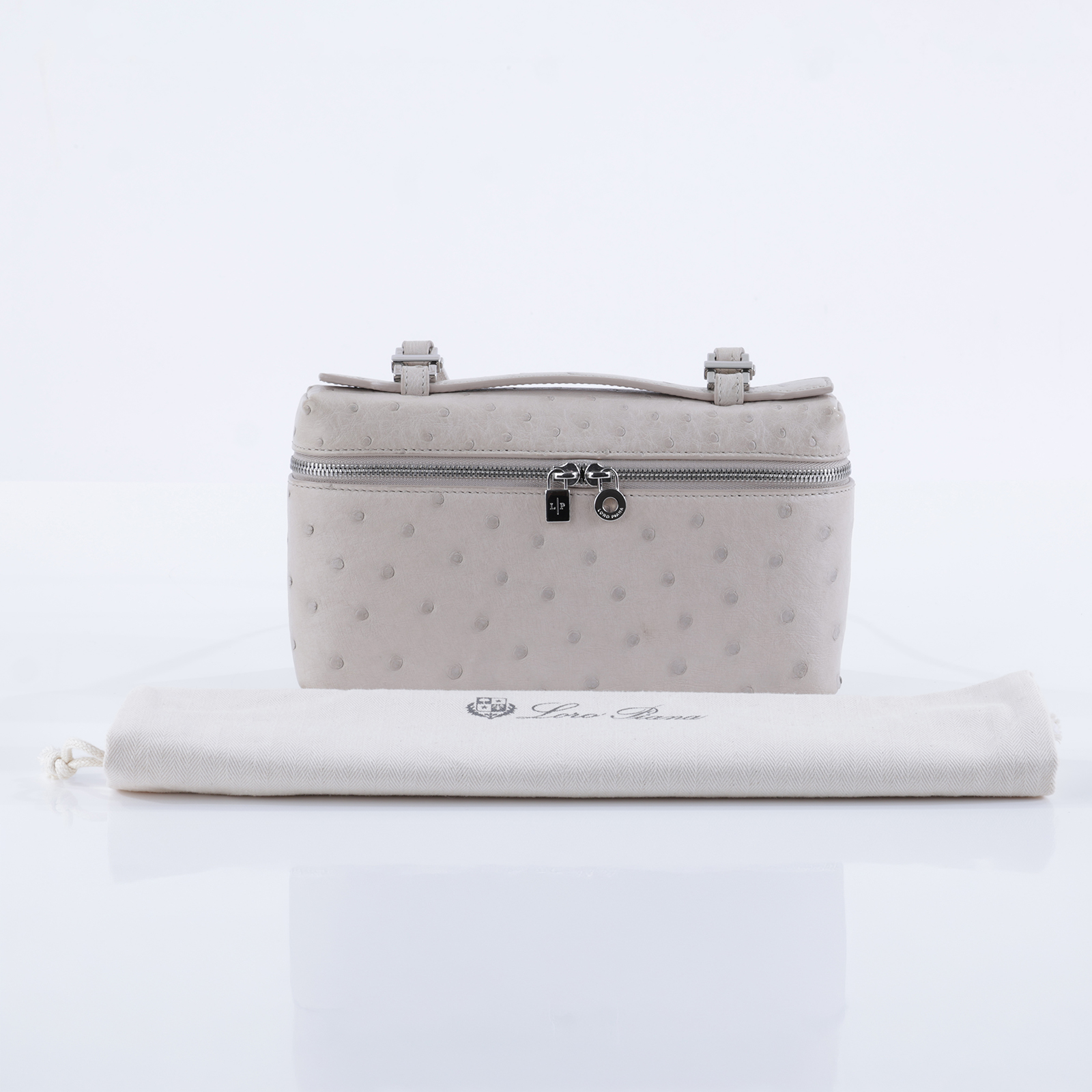 諾悠翩雅 LORO PIANA Extra Pouch L19 手拿包 FAN4199 灰鴕鳥EXTRA POCKET L19 防塵袋/背帶