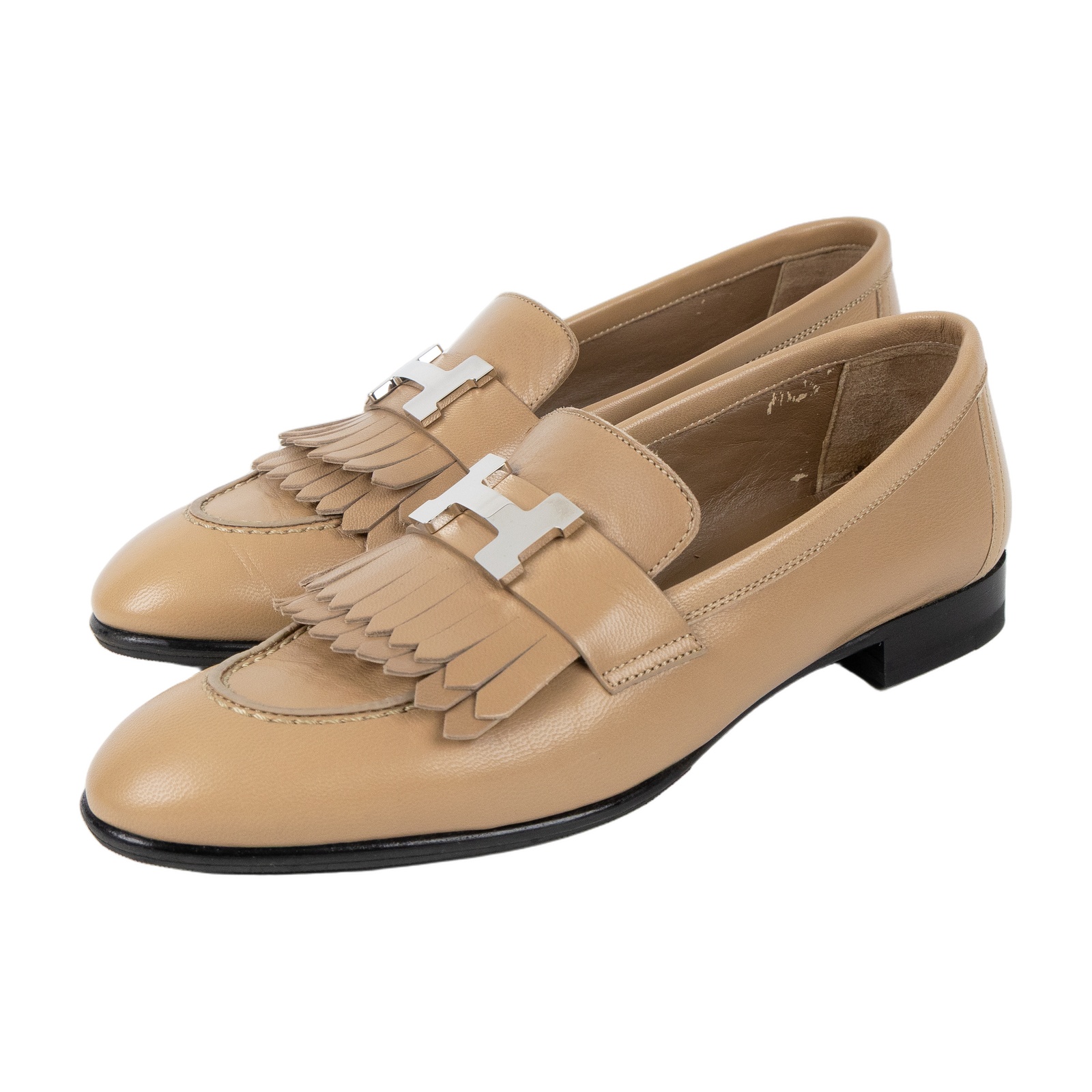 愛馬仕 Hermes Royal 樂福鞋 Beige Argile H181069Zv1J350 /#35 淺棕ROYAL樂福鞋 原廠盒子/防塵袋
