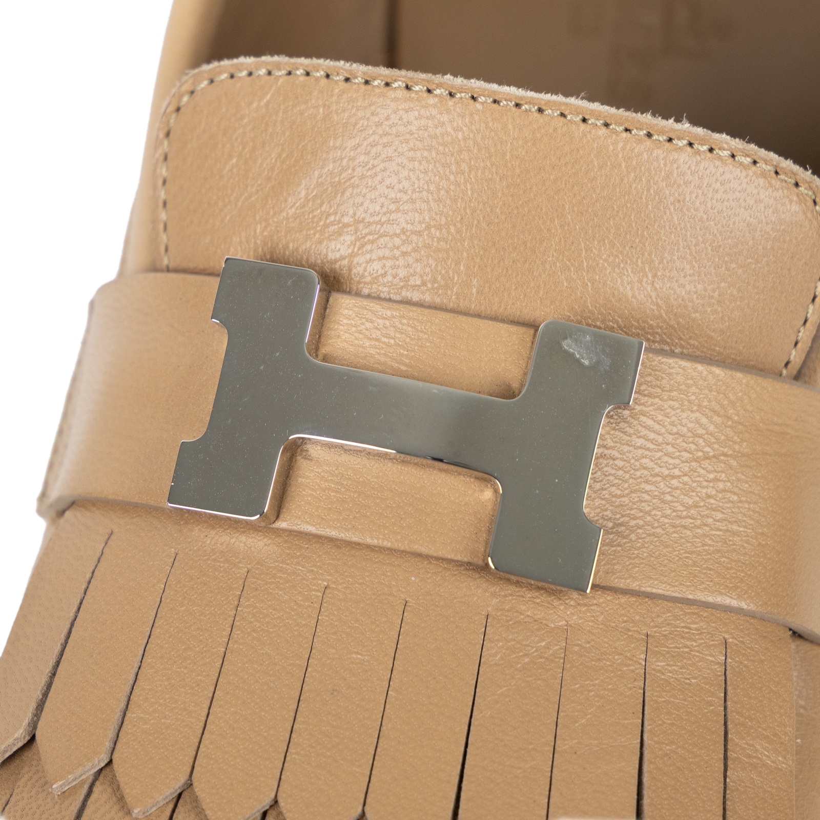 愛馬仕 Hermes Royal 樂福鞋 Beige Argile H181069Zv1J350 /#35 淺棕ROYAL樂福鞋 原廠盒子/防塵袋