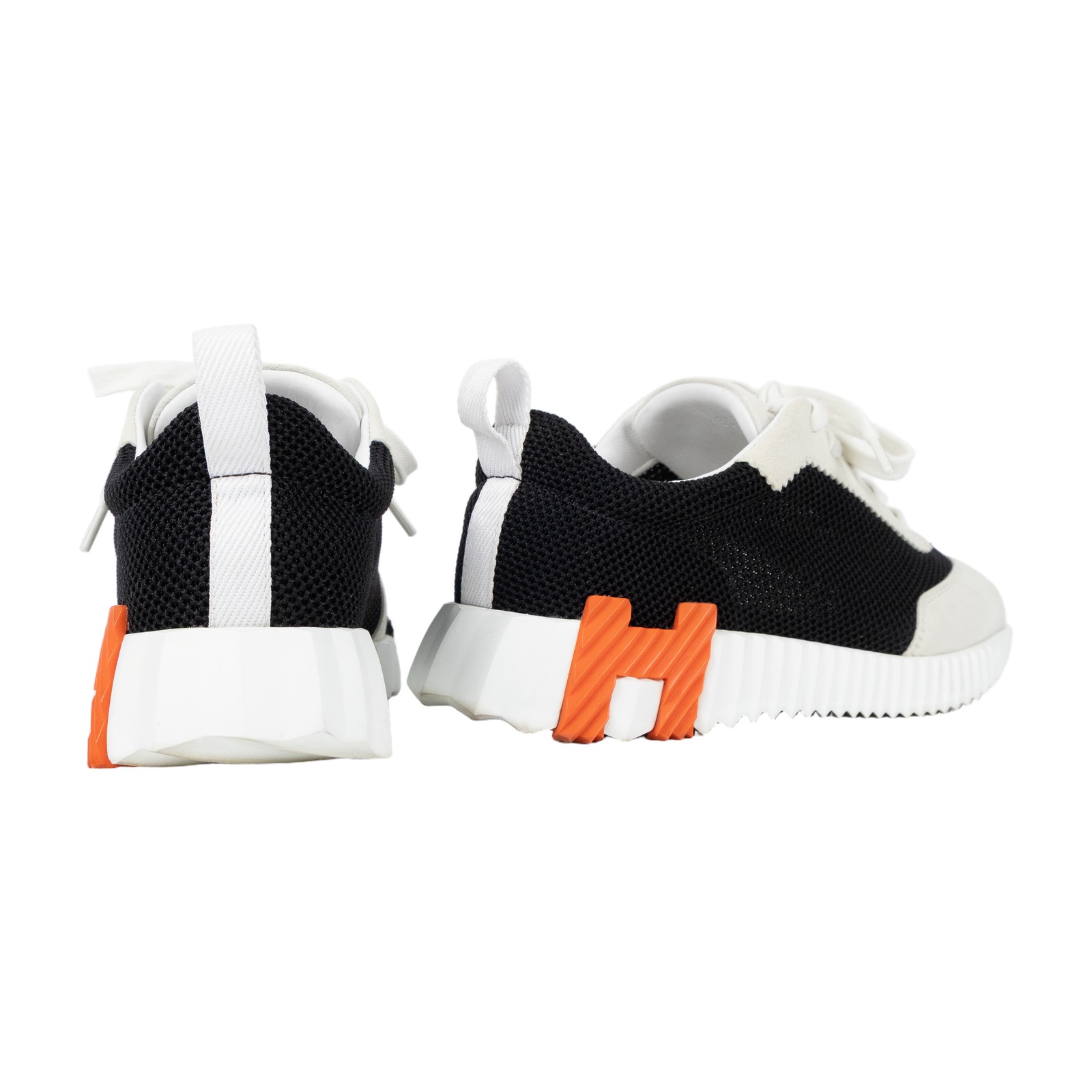 愛馬仕 Hermes Bouncing 運動鞋 H221177Zv03350 #35 米灰麂皮拼黑休閒鞋 原廠盒子/防塵袋/備用鞋帶