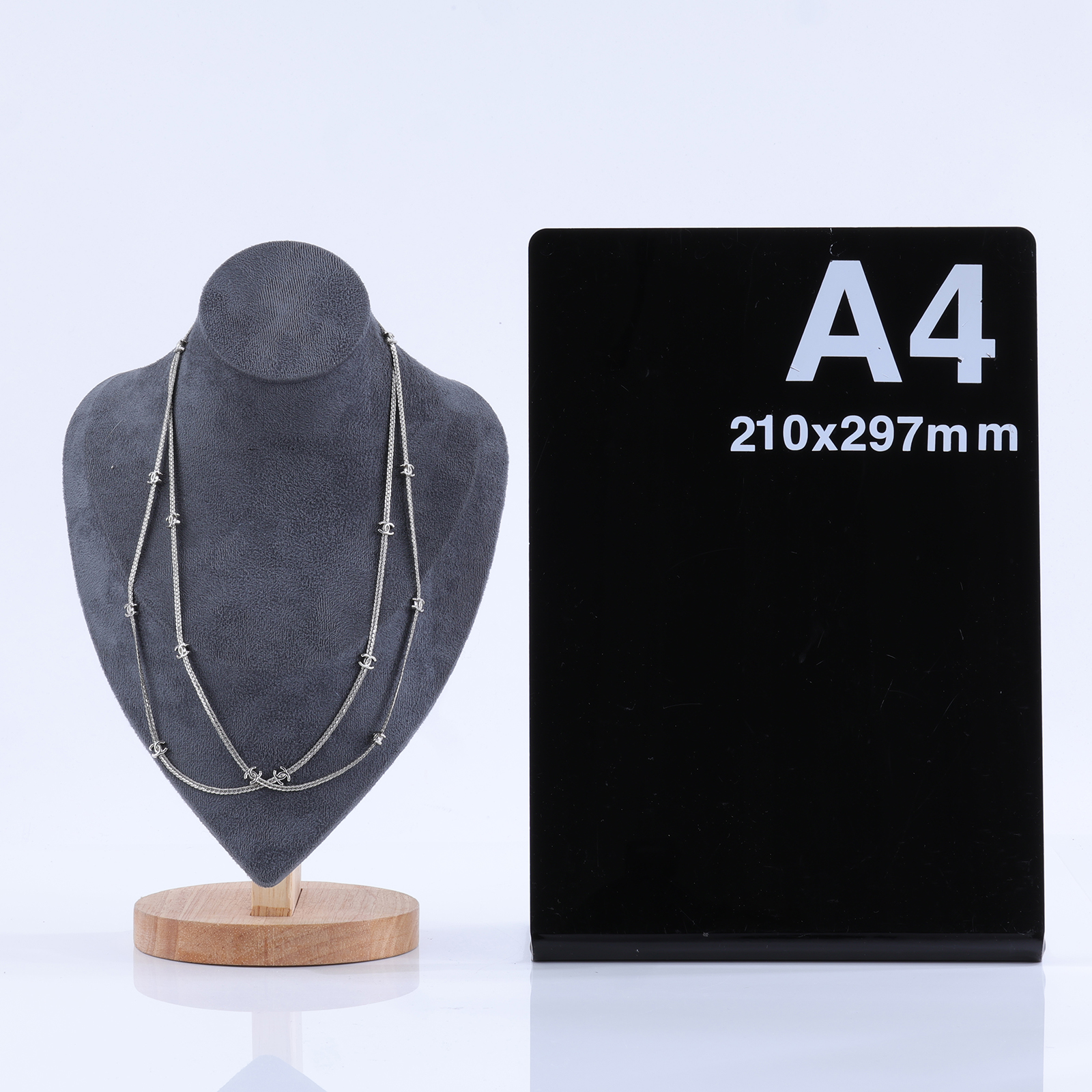 香奈兒 CHANEL CC LOGO 項鍊 頸鍊 鎖骨鍊 ABE254 B18058A24B 銀色15花LOGO項鍊 原廠盒子/內襯
