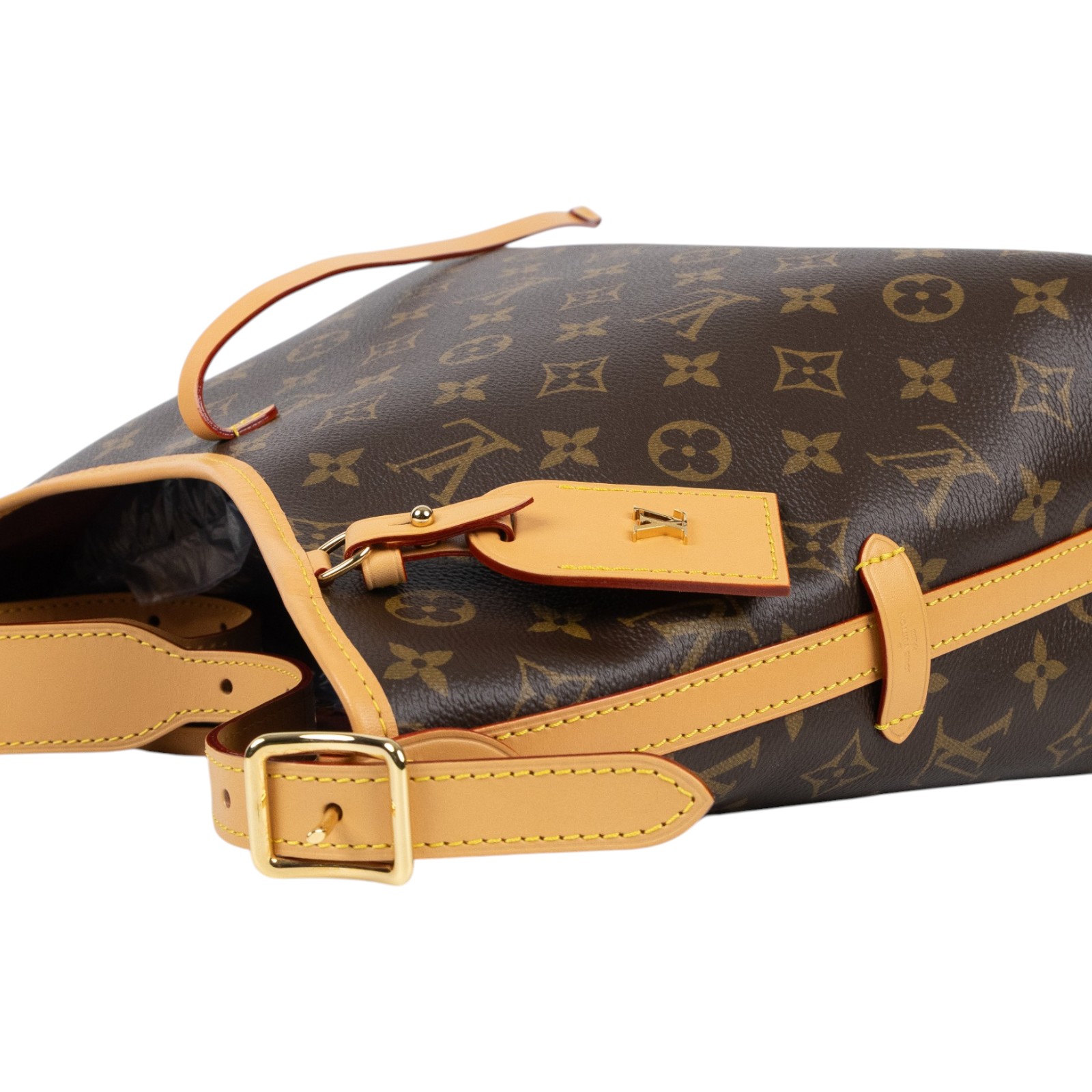 路易威登 LOUIS VUITTON CarryAll PM 原花 肩背包 M46203 晶片款  原廠盒子/防塵袋/台灣購買證明/內袋