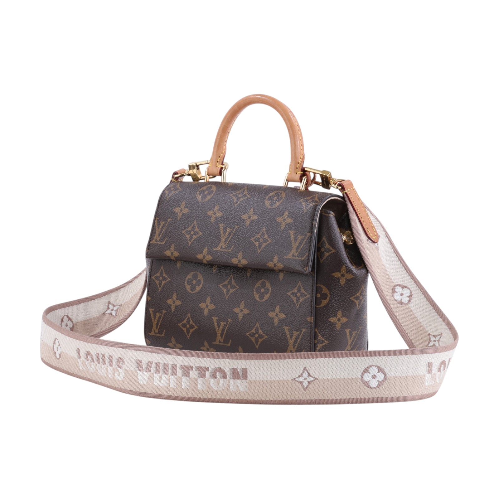 路易威登 LOUIS VUITTON Cluny Mini 手提包 斜背包 M46055 晶片款 原花Cluny Mini 原廠盒子/防塵袋/購買證明/背帶
