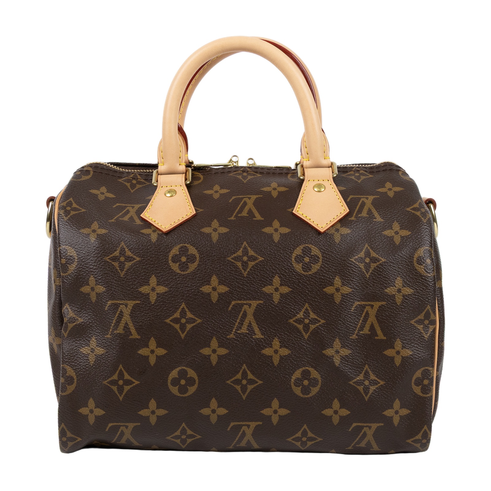 路易威登 LOUIS VUITTON Speedy Bandoulière  25 經典帆布 手提 斜背 波士頓包 M41113 晶片款  防塵袋/背帶/鎖組