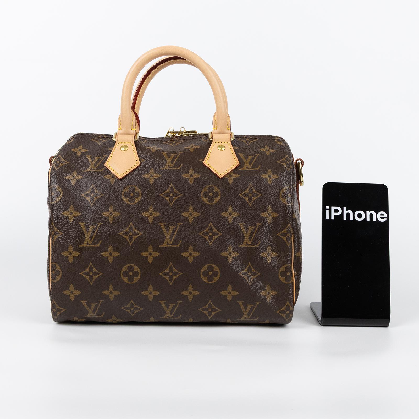 路易威登 LOUIS VUITTON Speedy Bandoulière  25 經典帆布 手提 斜背 波士頓包 M41113 晶片款  防塵袋/背帶/鎖組