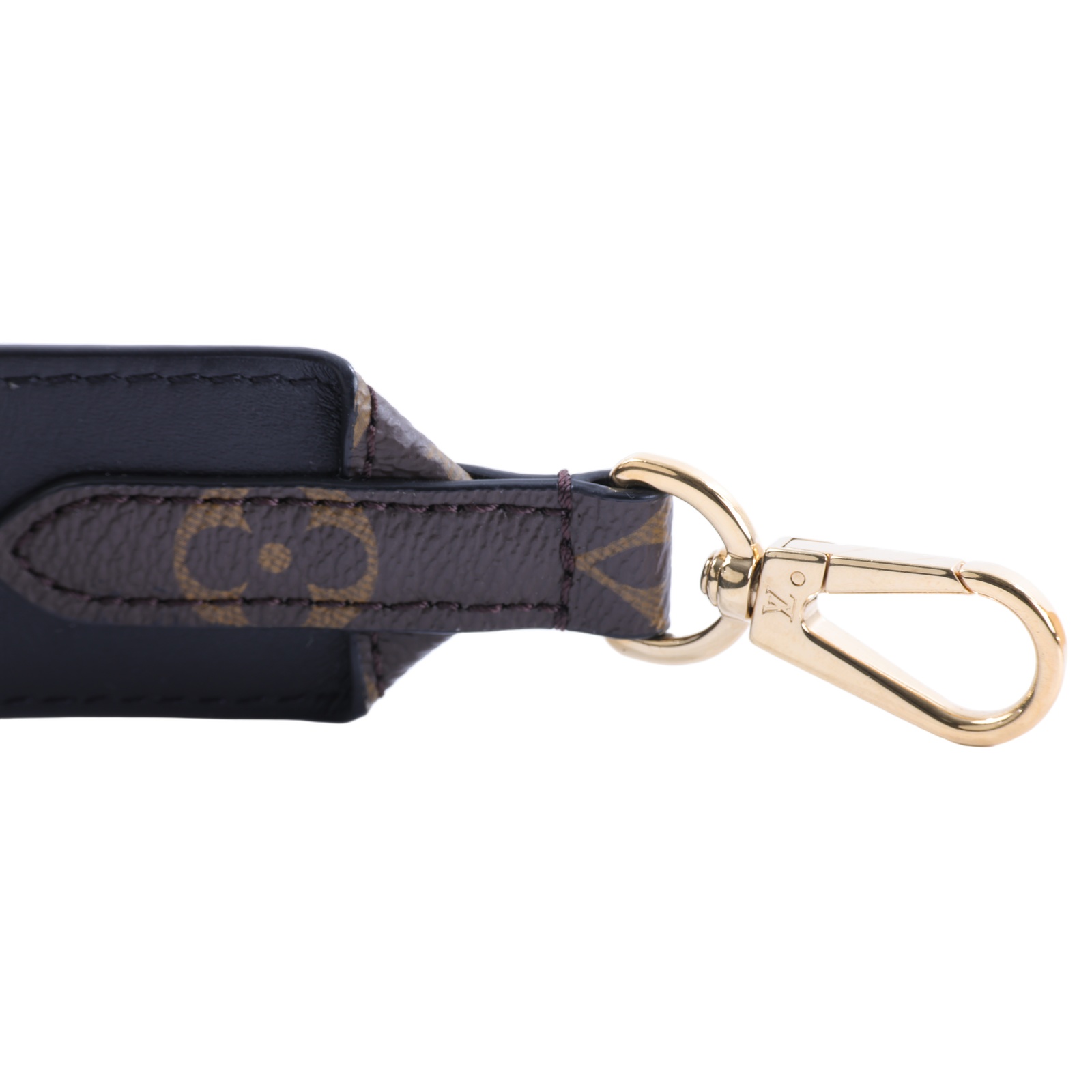 路易威登 LOUIS VUITTON Monogram 肩背帶 黑色 J02288 原花寬背帶 無附屬品