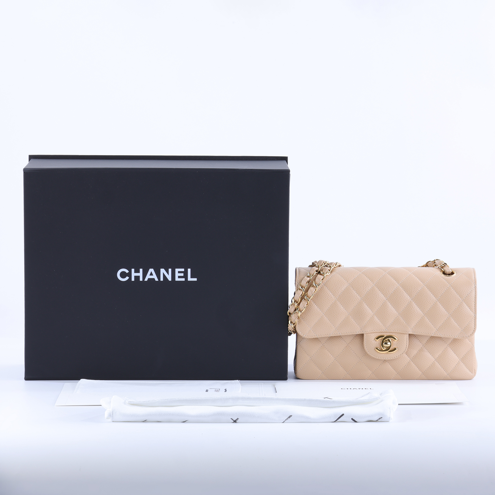 香奈兒 CHANEL CF 經典 小型 口蓋包 A01113 晶片款 奶茶荔枝COCO23 原廠盒子/防塵袋