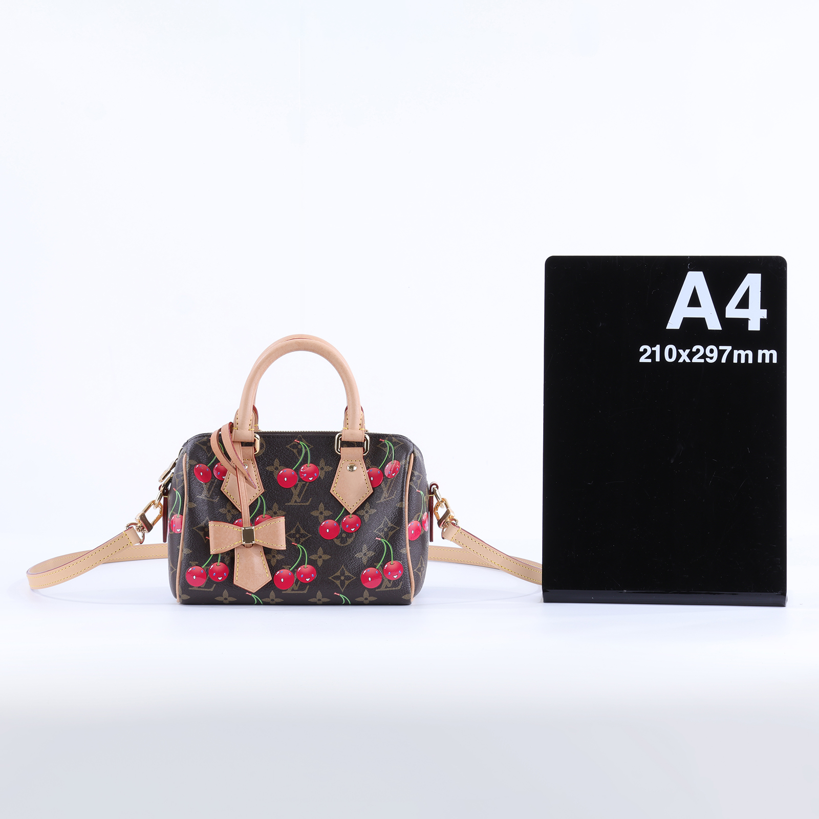 路易威登 LOUIS VUITTON Speedy Bandoulière 20 米色 波士頓包 村上隆 聯名 M13094 晶片款  原廠盒子/防塵袋/背帶