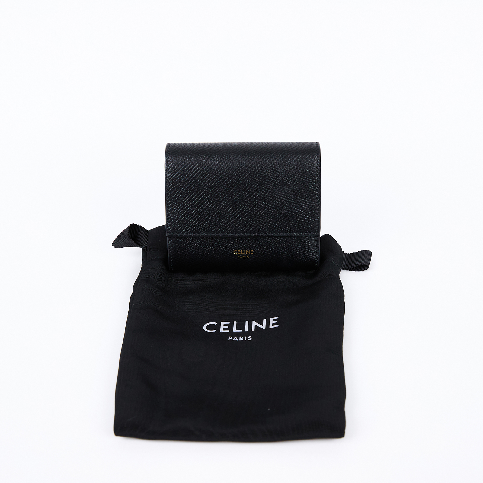 思琳 CELINE 錢包 短夾 10B573BEL 黑短夾 防塵袋