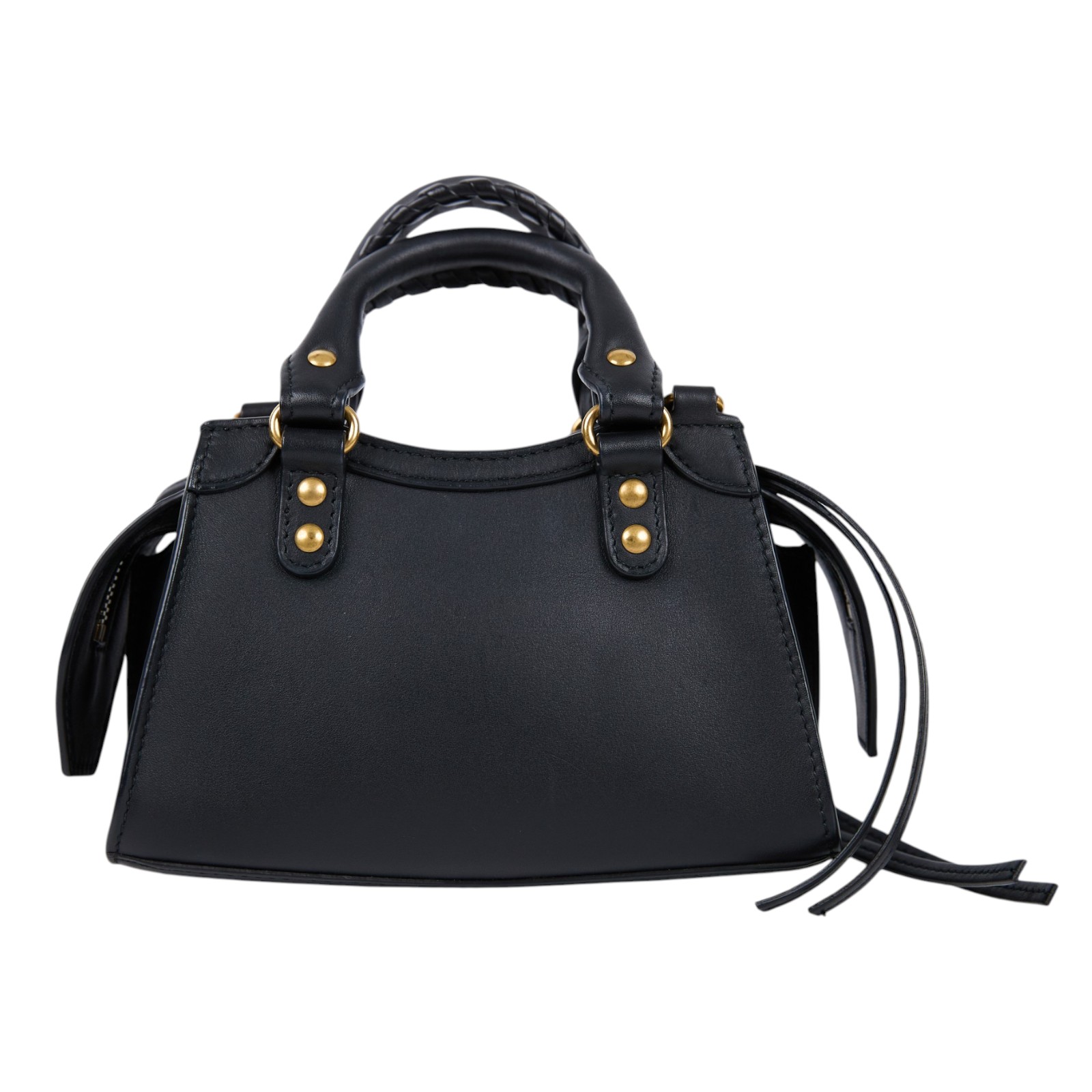 巴黎世家 BALENCIAGA NEO CLASSIC CITY 機車包 63852711R11 黑NEO ClASSIC NANO 防塵袋/背帶/購買證明