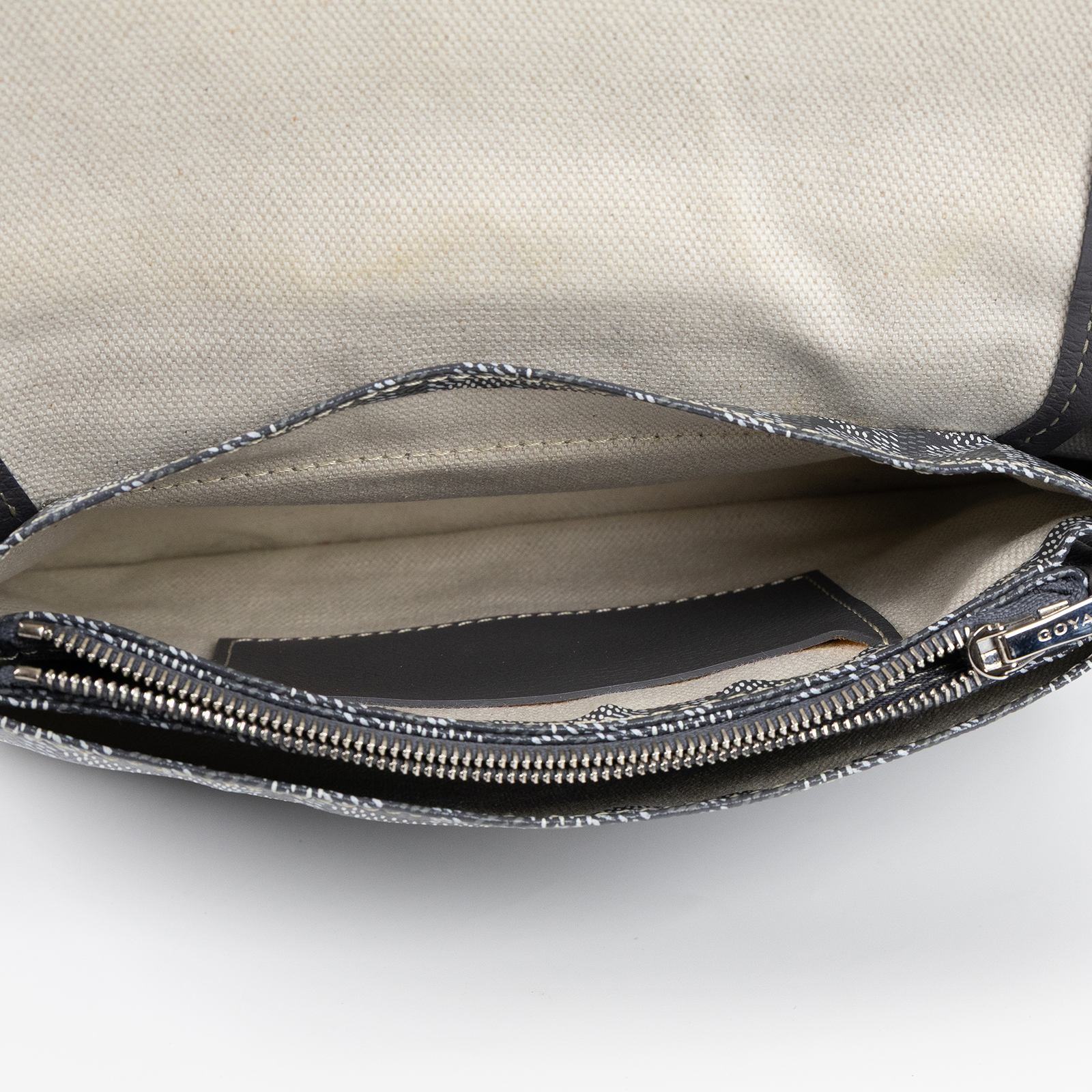 高雅德 GOYARD Plumet Pocket Wallet 肩背 隨身錢包 PLUMETPMLTY 灰PLUMET 防塵袋
