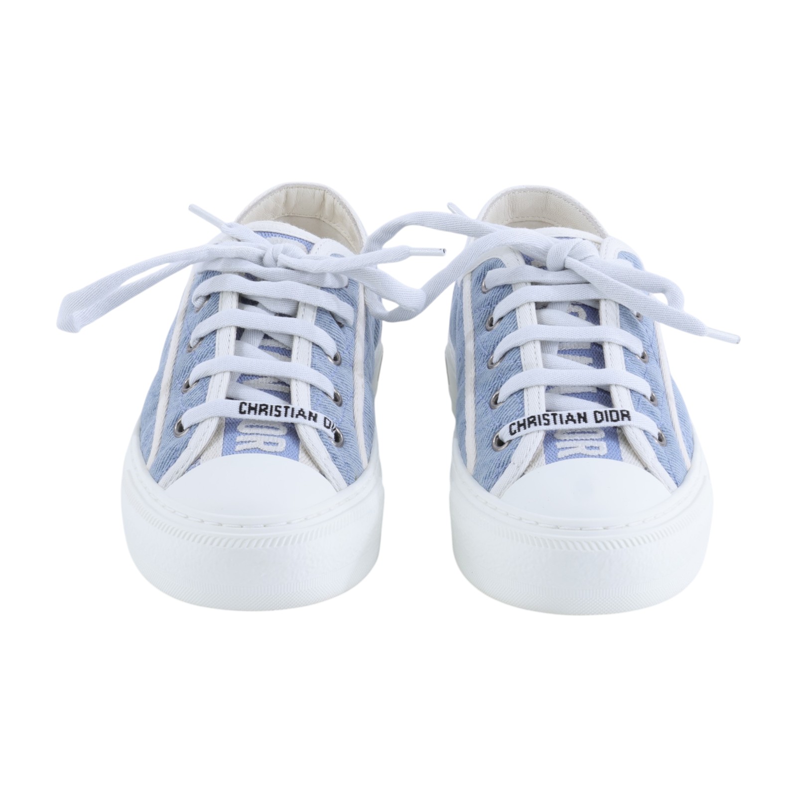 迪奧 CHRISTIAN DIOR Walk'n'Dior 休閒鞋 球鞋 KCK281CQR_35 淺藍帆布鞋#35 防塵袋