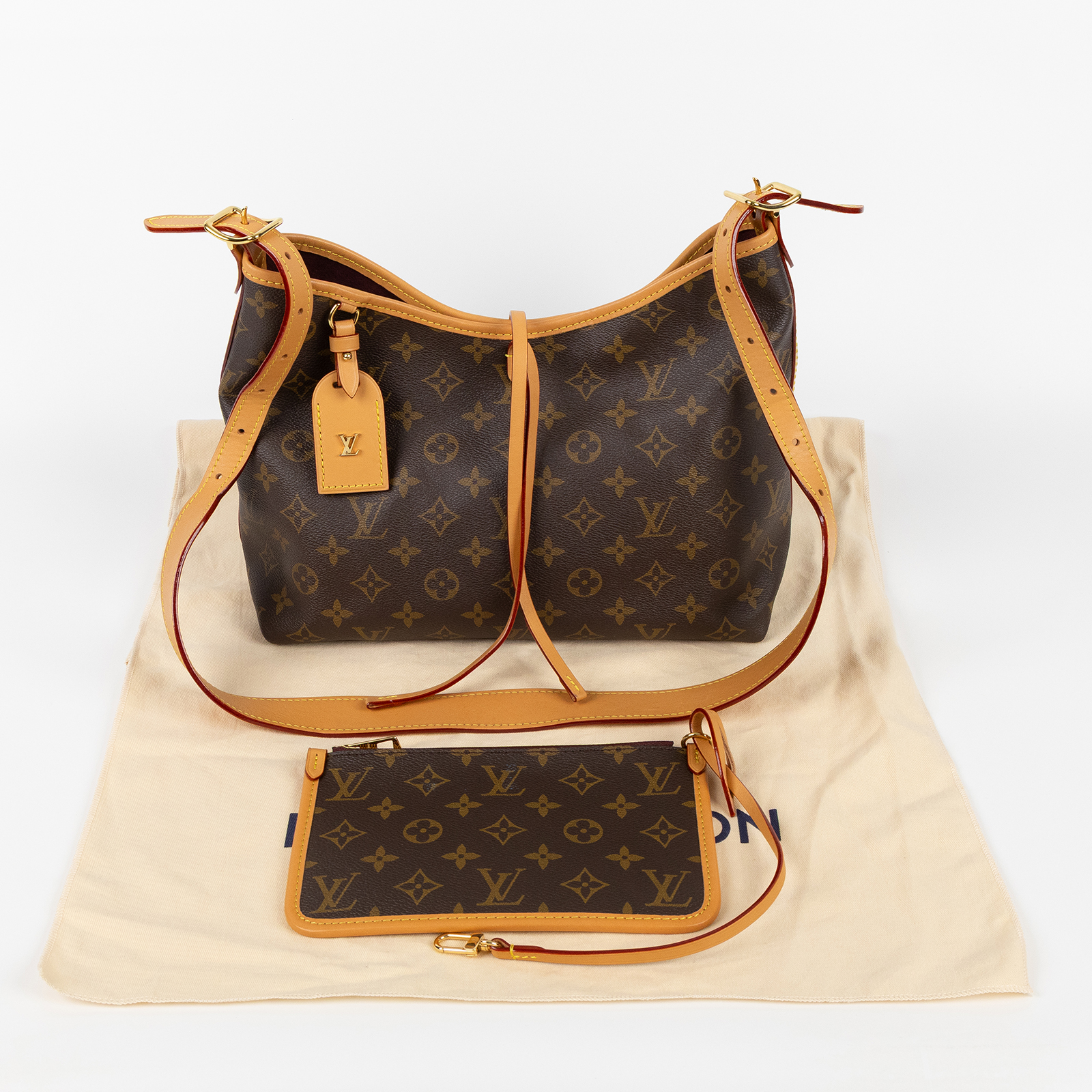 路易威登 LOUIS VUITTON CarryAll PM 原花 肩背包 M46203 晶片款 原花CARRYALL PM 防塵袋/內袋
