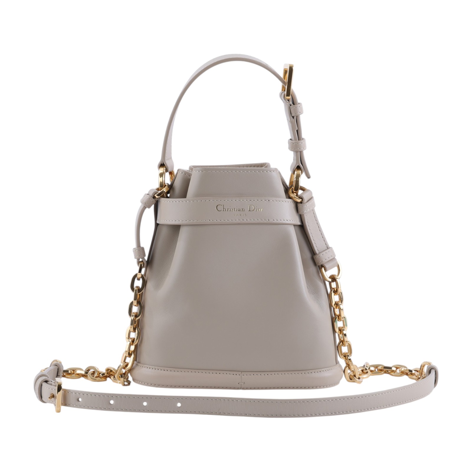 迪奧 CHRISTIAN DIOR Cest Dior 水桶包 M2272UBHA 奶茶C&amp;#39;EST SMALL水桶包 防塵袋/背帶