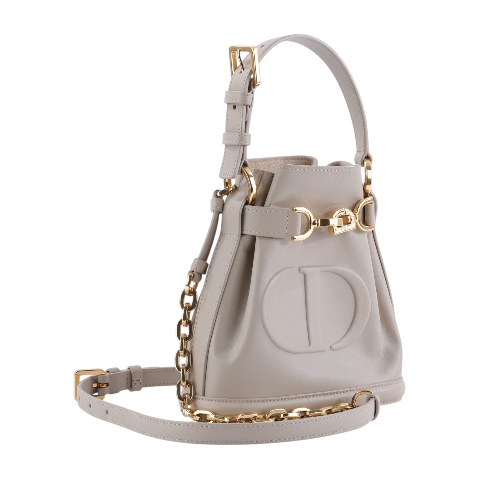 迪奧 CHRISTIAN DIOR Cest Dior 水桶包 M2272UBHA 奶茶C&amp;#39;EST SMALL水桶包 防塵袋/背帶