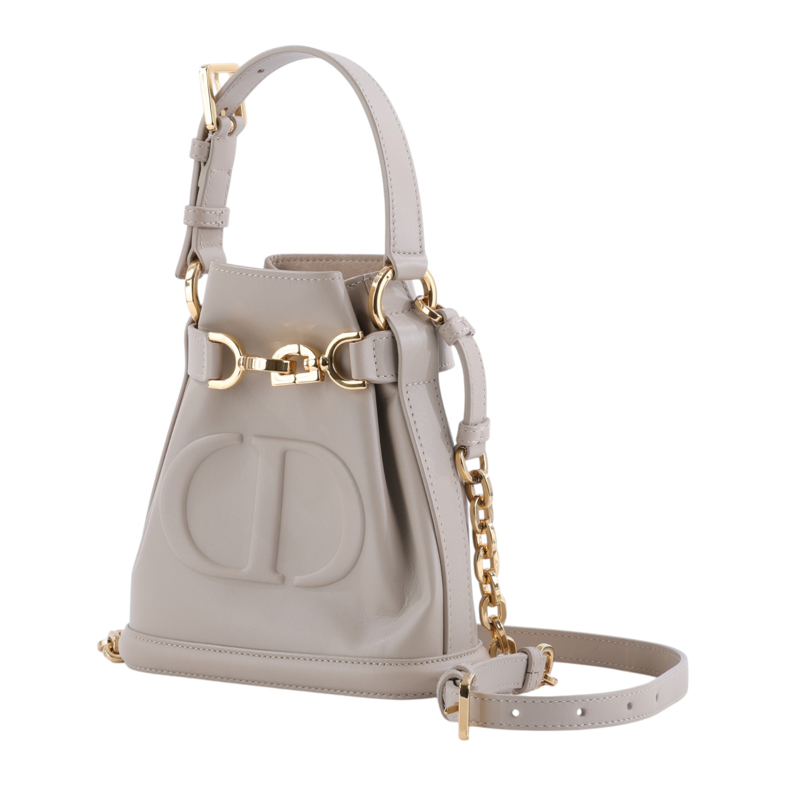 迪奧 CHRISTIAN DIOR Cest Dior 水桶包 M2272UBHA 奶茶C&amp;#39;EST SMALL水桶包 防塵袋/背帶