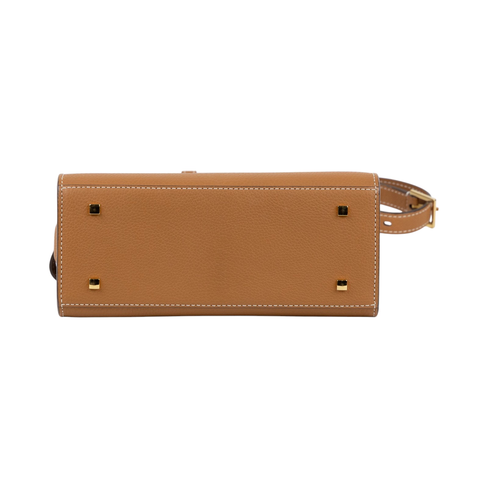 德爾沃 DELVAUX  Tempete PM 手提包 焦糖棕色 AA0612AMF0ADNDO 金棕TEMPETE PM 無附屬品