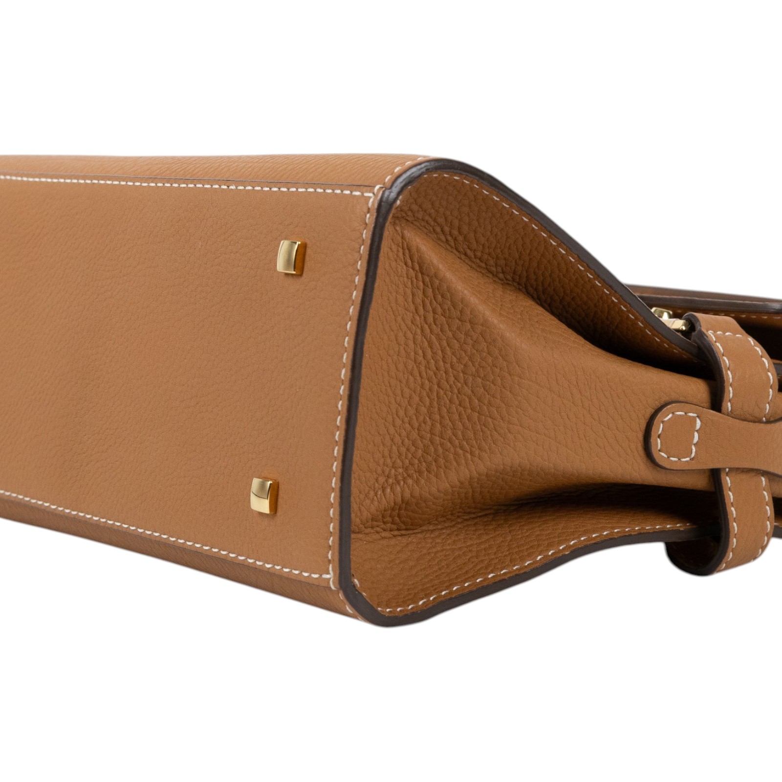 德爾沃 DELVAUX  Tempete PM 手提包 焦糖棕色 AA0612AMF0ADNDO 金棕TEMPETE PM 無附屬品
