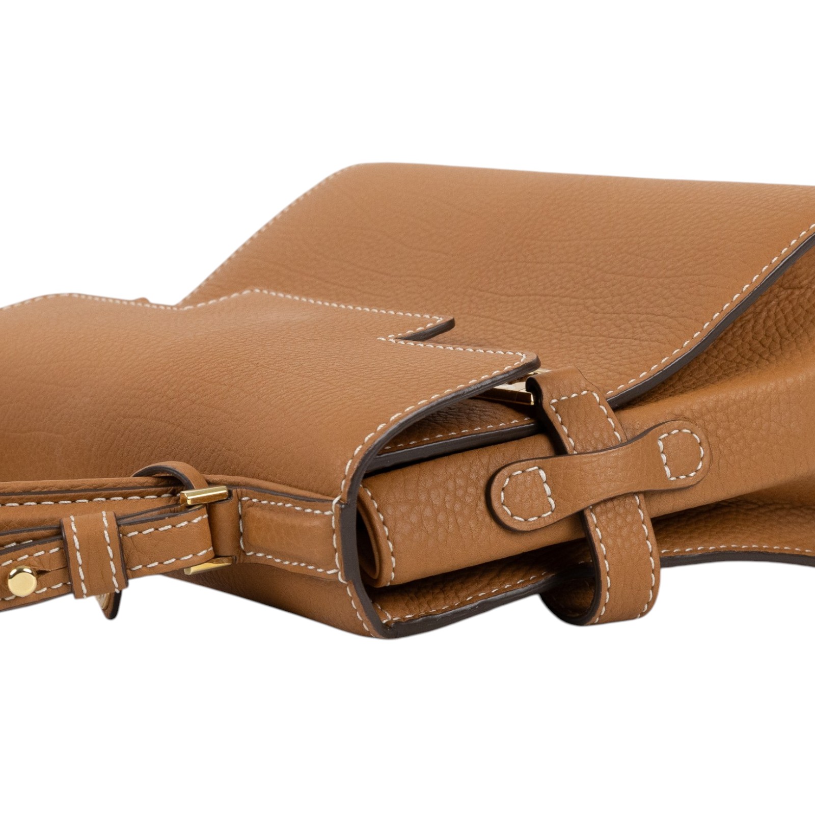 德爾沃 DELVAUX  Tempete PM 手提包 焦糖棕色 AA0612AMF0ADNDO 金棕TEMPETE PM 無附屬品