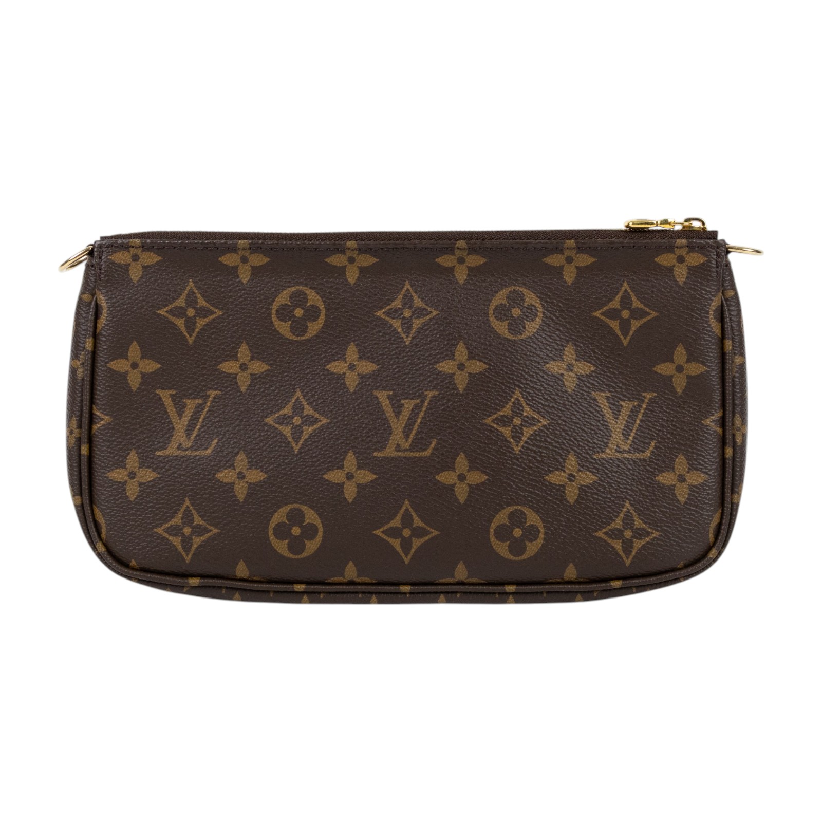 路易威登 LOUIS VUITTON Multi Pochette Accessoires 淺粉 三合一 肩背 方包 M44840  防塵袋/背帶/鍊帶/零錢袋