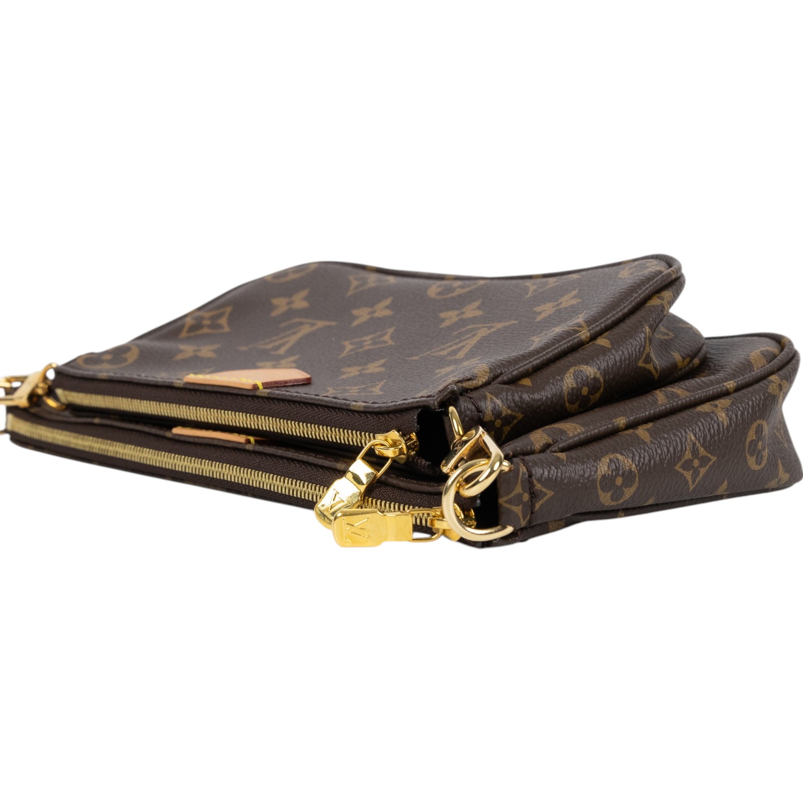 路易威登 LOUIS VUITTON Multi Pochette Accessoires 淺粉 三合一 肩背 方包 M44840  防塵袋/背帶/鍊帶/零錢袋