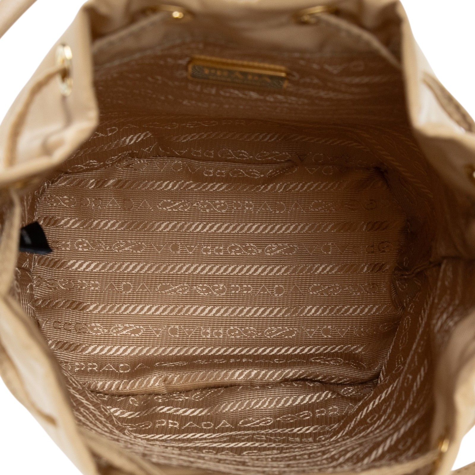 普拉達 PRADA Re-Edition 1978 Re-Nylon 迷你袋 1BE067_R064 奶茶迷你水桶包 防塵袋/背帶