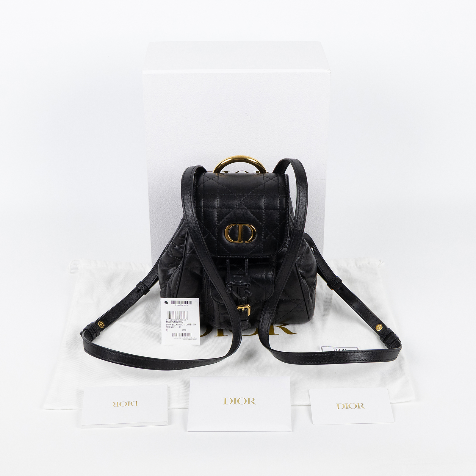 迪奧 CHRISTIAN DIOR Caro 小型 後背包 M6302UNOZ 黑CARO小型後背包 防塵袋/原廠盒子