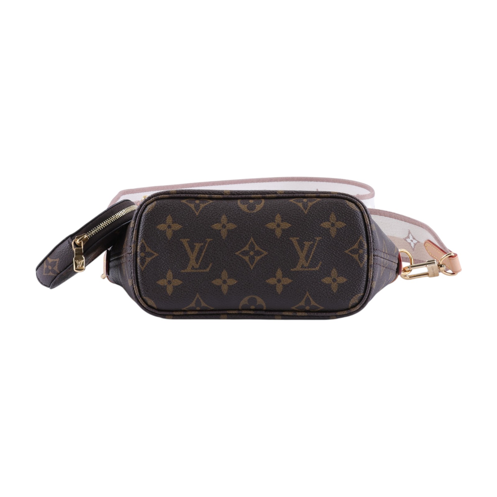 路易威登 LOUIS VUITTON Neverfull BB 手提 斜背包 米色背袋 M46705 晶片款 原花NEVERFULL BB 防塵袋/背帶/零錢包