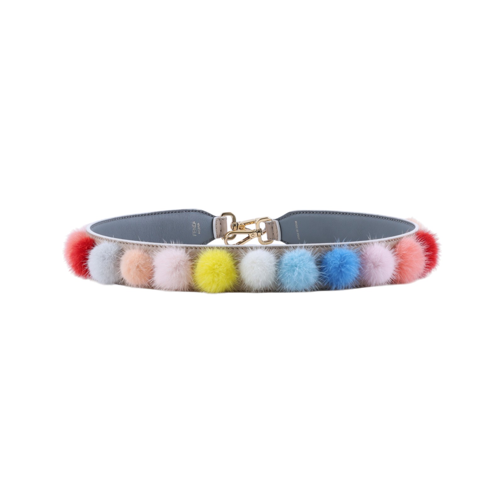 芬迪 FENDI Strap You 奢華替換背帶  彩色毛球背帶 防塵袋