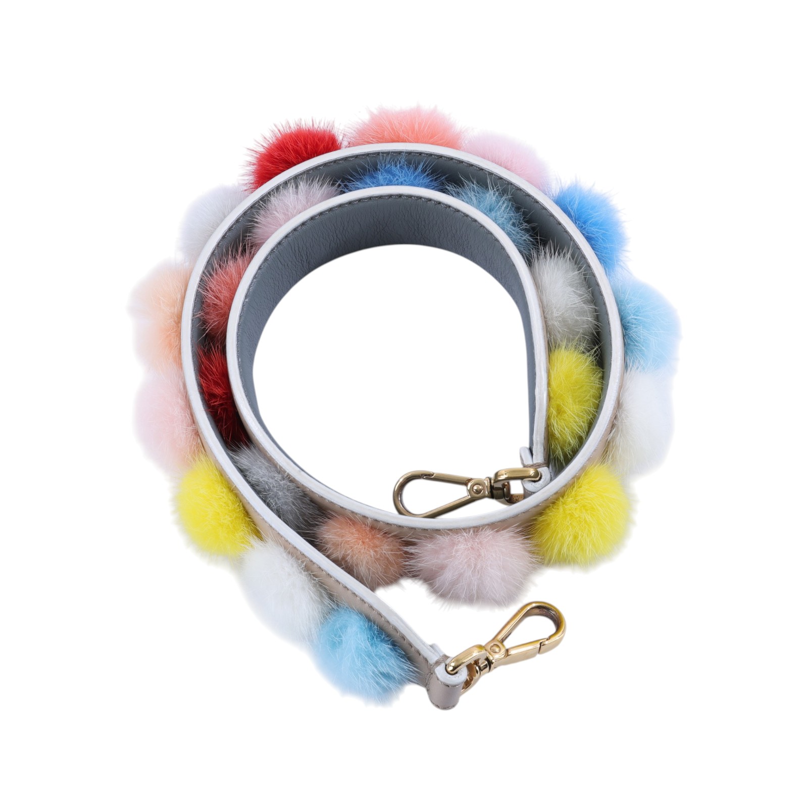 芬迪 FENDI Strap You 奢華替換背帶  彩色毛球背帶 防塵袋