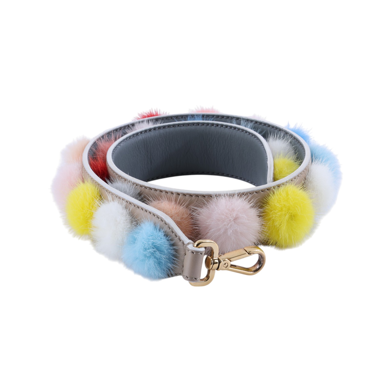 芬迪 FENDI Strap You 奢華替換背帶  彩色毛球背帶 防塵袋