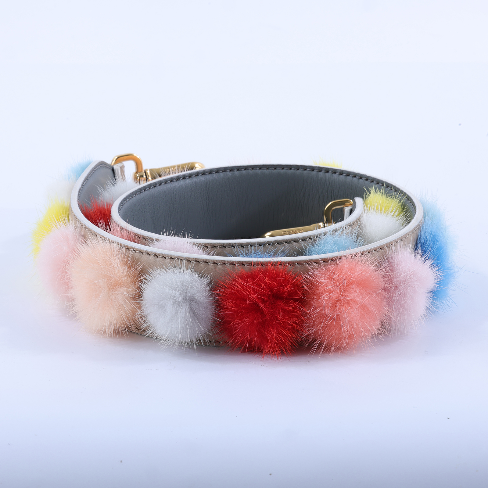 芬迪 FENDI Strap You 奢華替換背帶  彩色毛球背帶 防塵袋