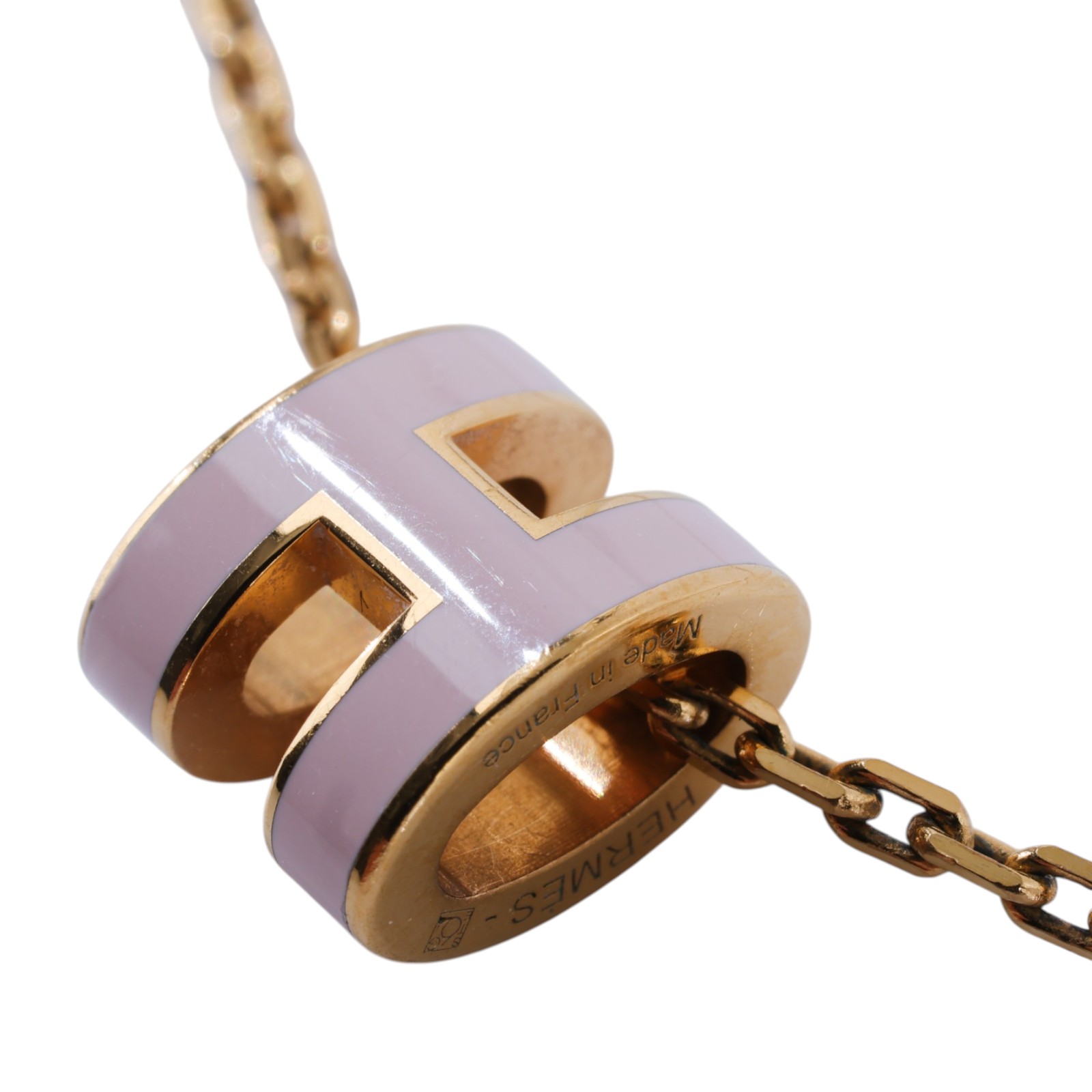 愛馬仕 Hermes Mini Pop H 墜飾  糖衣粉 H147992Fv85 /GD0294 金色/糖果粉POP H項鍊 MINI 防塵袋/原廠盒子